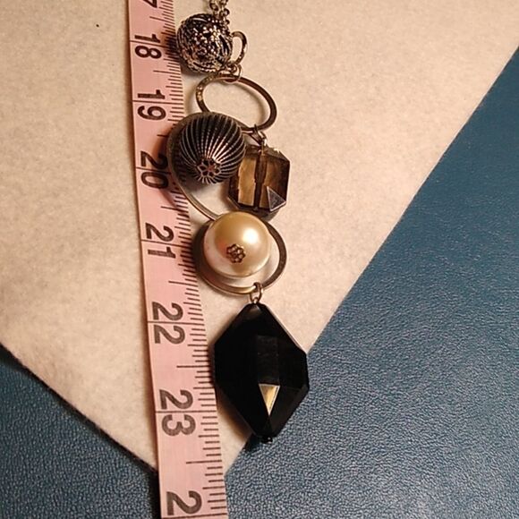 Vintage Bonnie J Elegant Multi-Color Open Circle Necklace - Picture 7 of 9